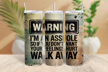 Warning Label Tumbler
