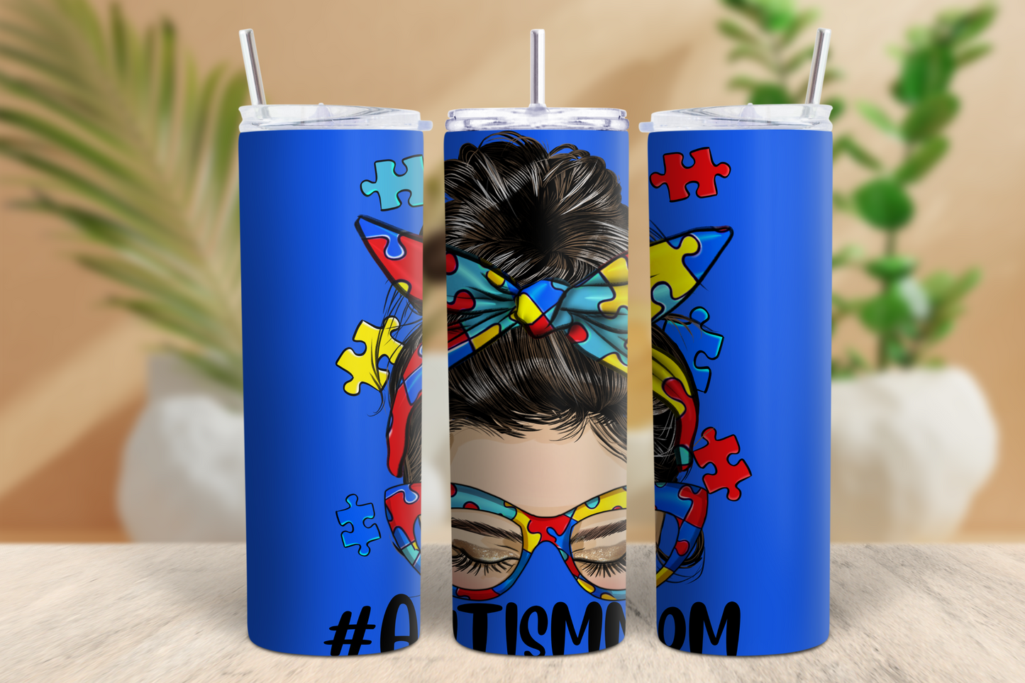 20oz #Autism Mom Tumbler (A)