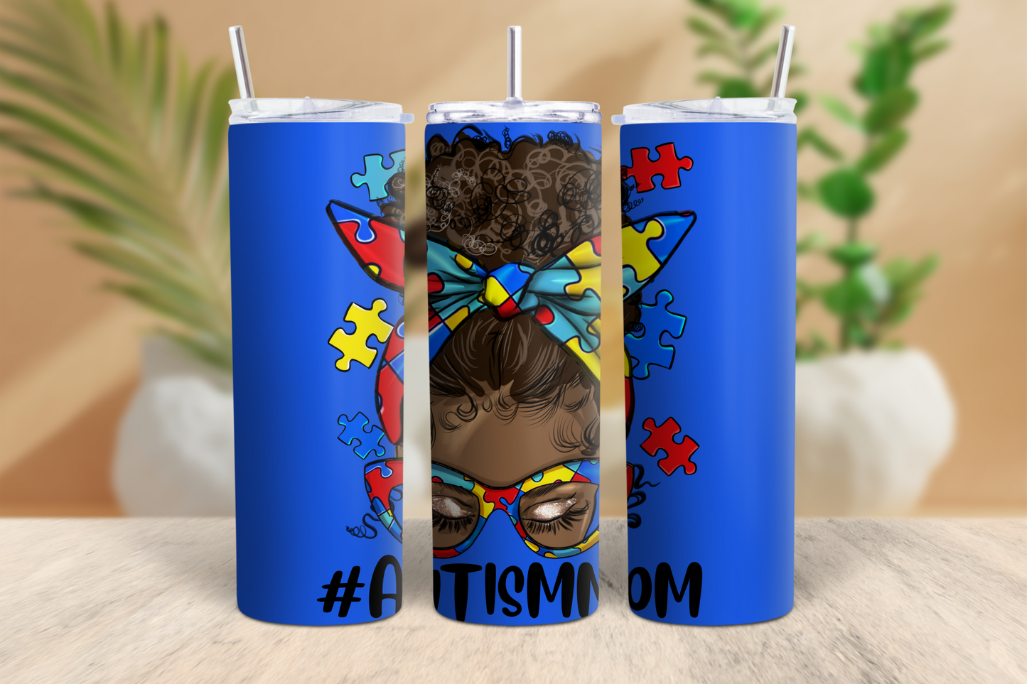 20oz #Autism Mom Tumbler (F)