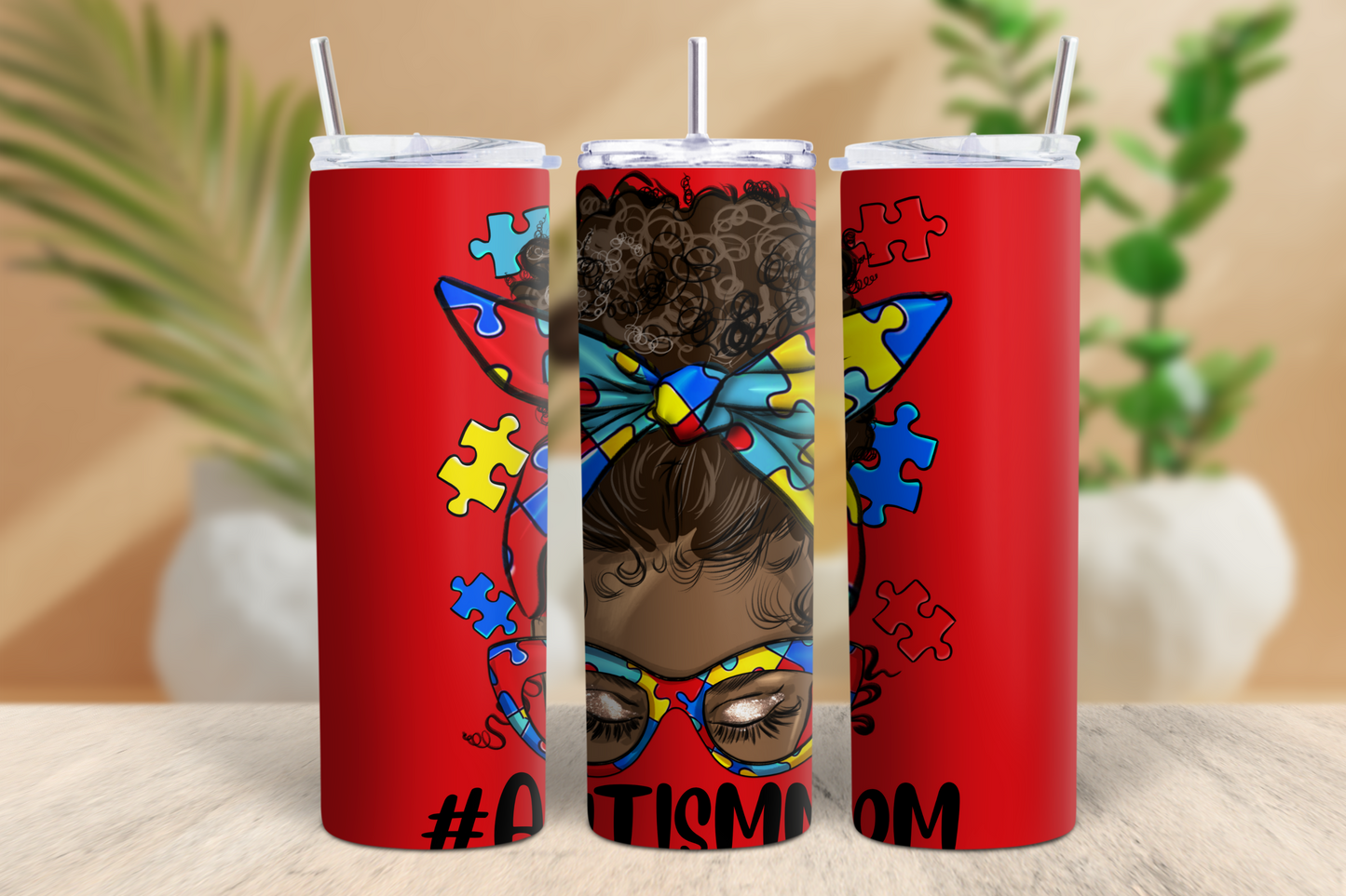 20oz #Autism Mom Tumbler (G)