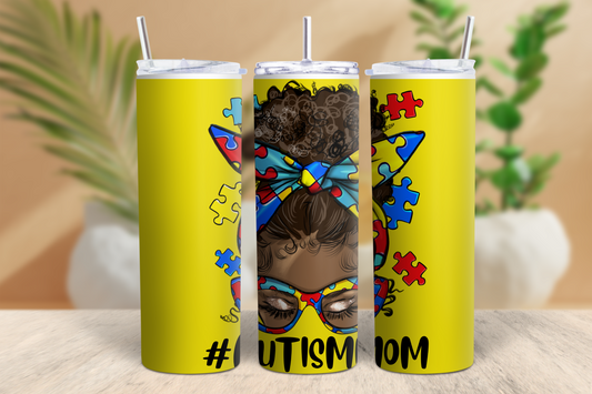 20oz #Autism Mom Tumbler (H)