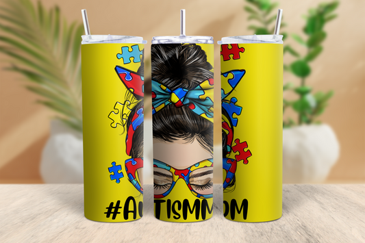 20oz #Autism Mom Tumbler (D)