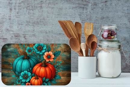 Teal Pumpkin Harvest Cutting Board
