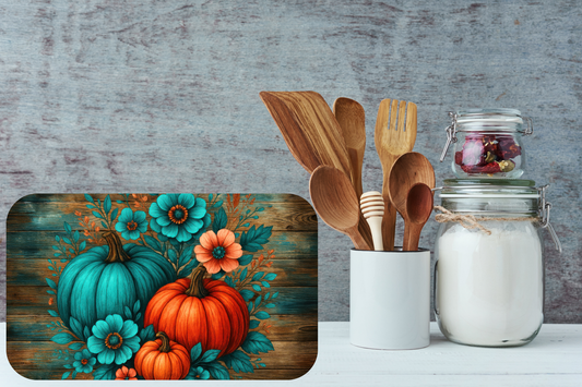 Teal Pumpkin Harvest Cutting Board
