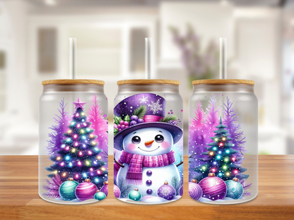 Enchanted Snowglow Christmas Glass Can