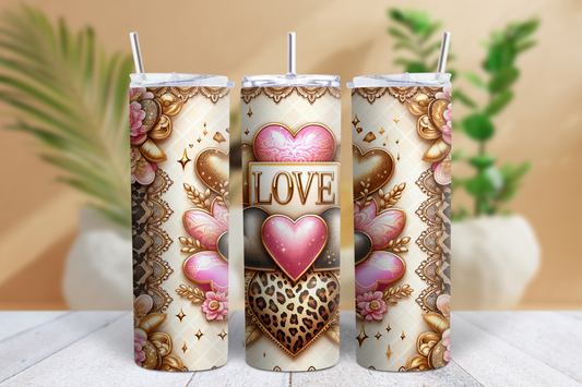 20oz Love and Hearts Tumbler