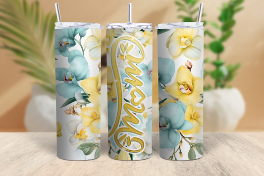 20oz Floral MOM Tumbler (L)