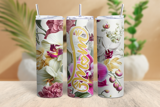 20oz Floral MOM Tumbler (M)