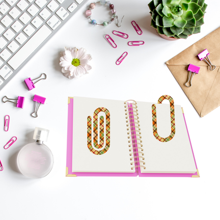 Rustic Plaid Paperclip