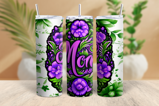 20oz Floral MOM Tumbler (O)