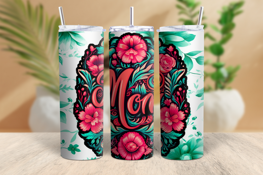 20oz Floral MOM Tumbler (P)