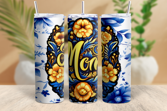 20oz Floral MOM Tumbler (R)