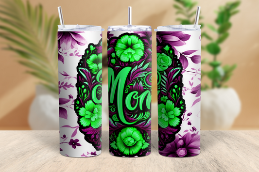 20oz Floral MOM Tumbler (S)