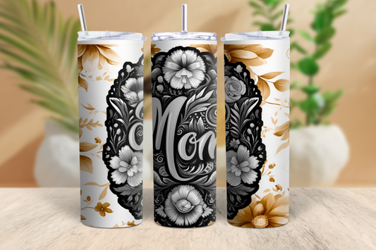 20oz Floral MOM Tumbler (T)