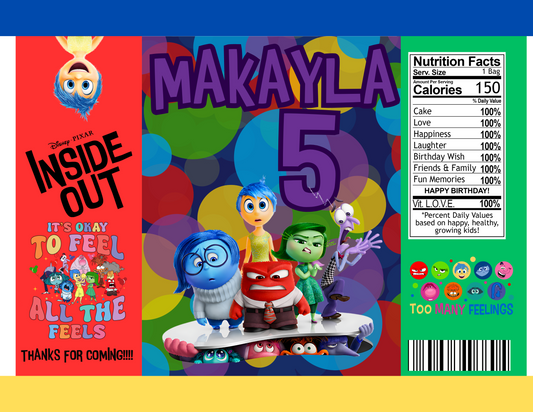 Free Inside Out Chip Bag Editable Template CANVA ONLY