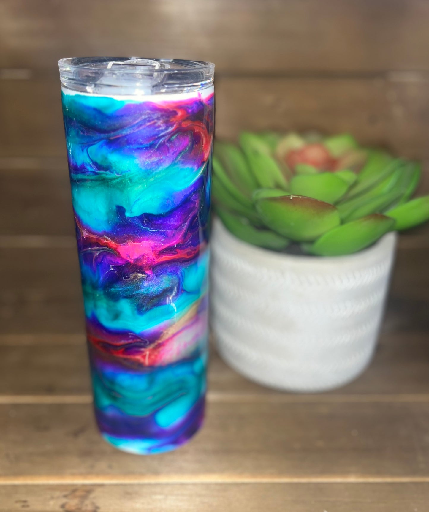 20oz Alcohol Ink Epoxy Tumbler