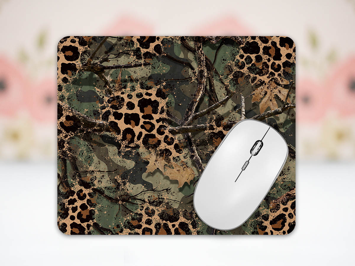 Camo Leopard Neoprene Mousepad