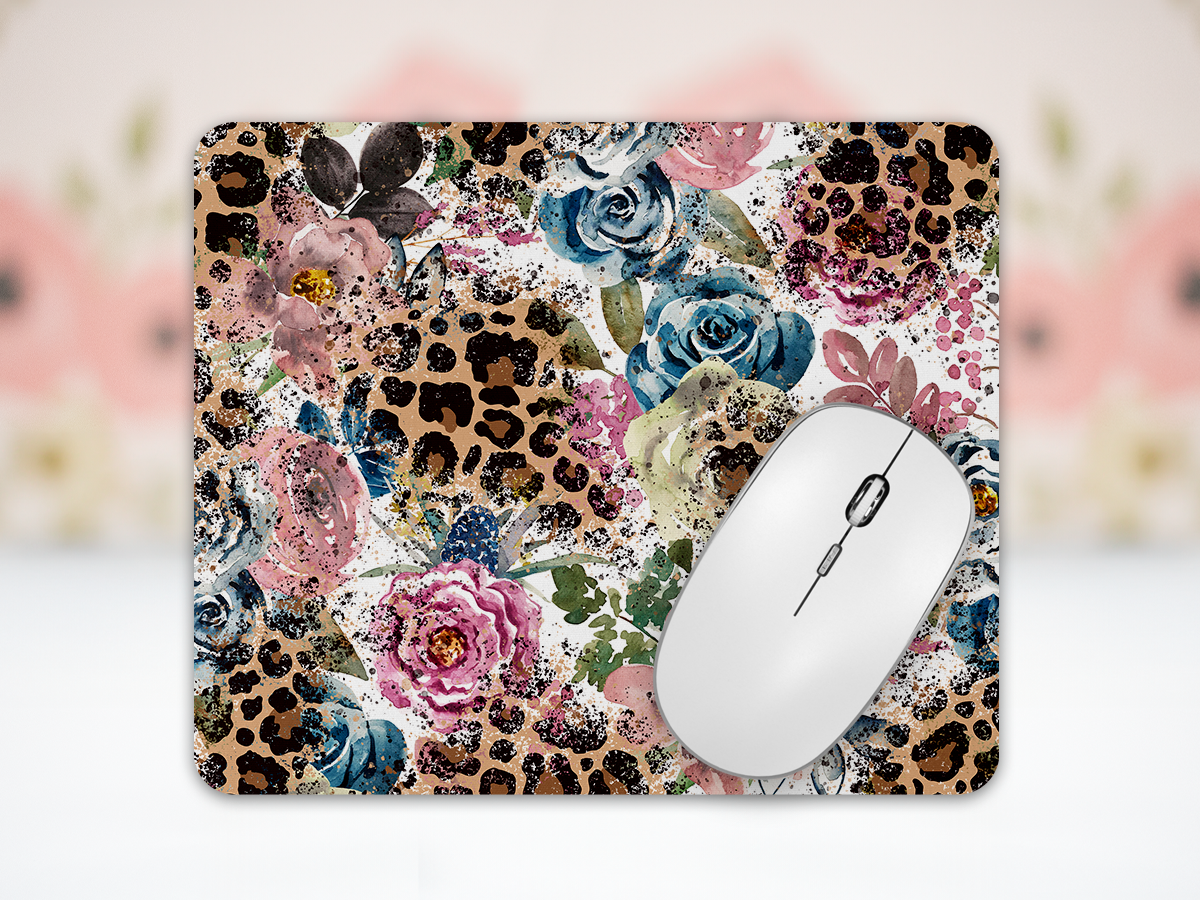 Boho Leopard Neoprene Mousepad