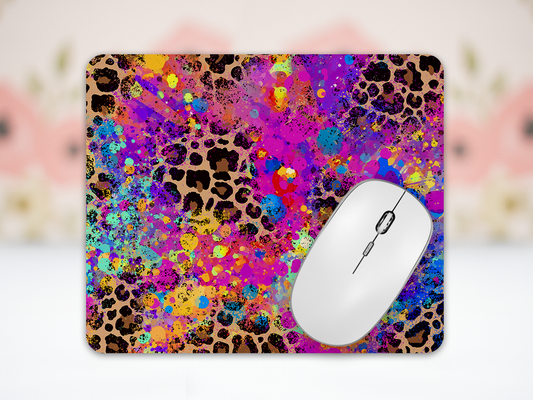 Colorful Leopard Neoprene Mousepad