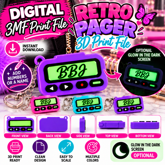 Retro Pager Bundle | 3MF Digital Files