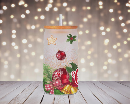 Gingerbread Glow Christmas Glass Can