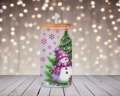 Frosted Cheer Glass Can