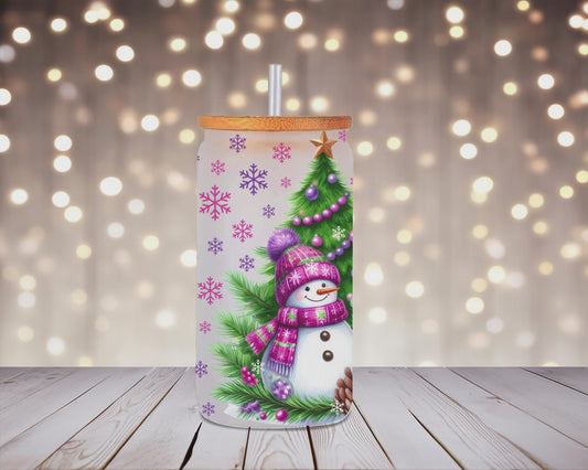 Frosted Cheer Glass Can