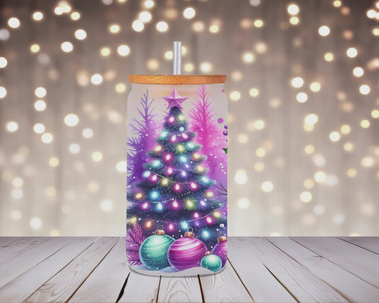 Enchanted Snowglow Christmas Glass Can